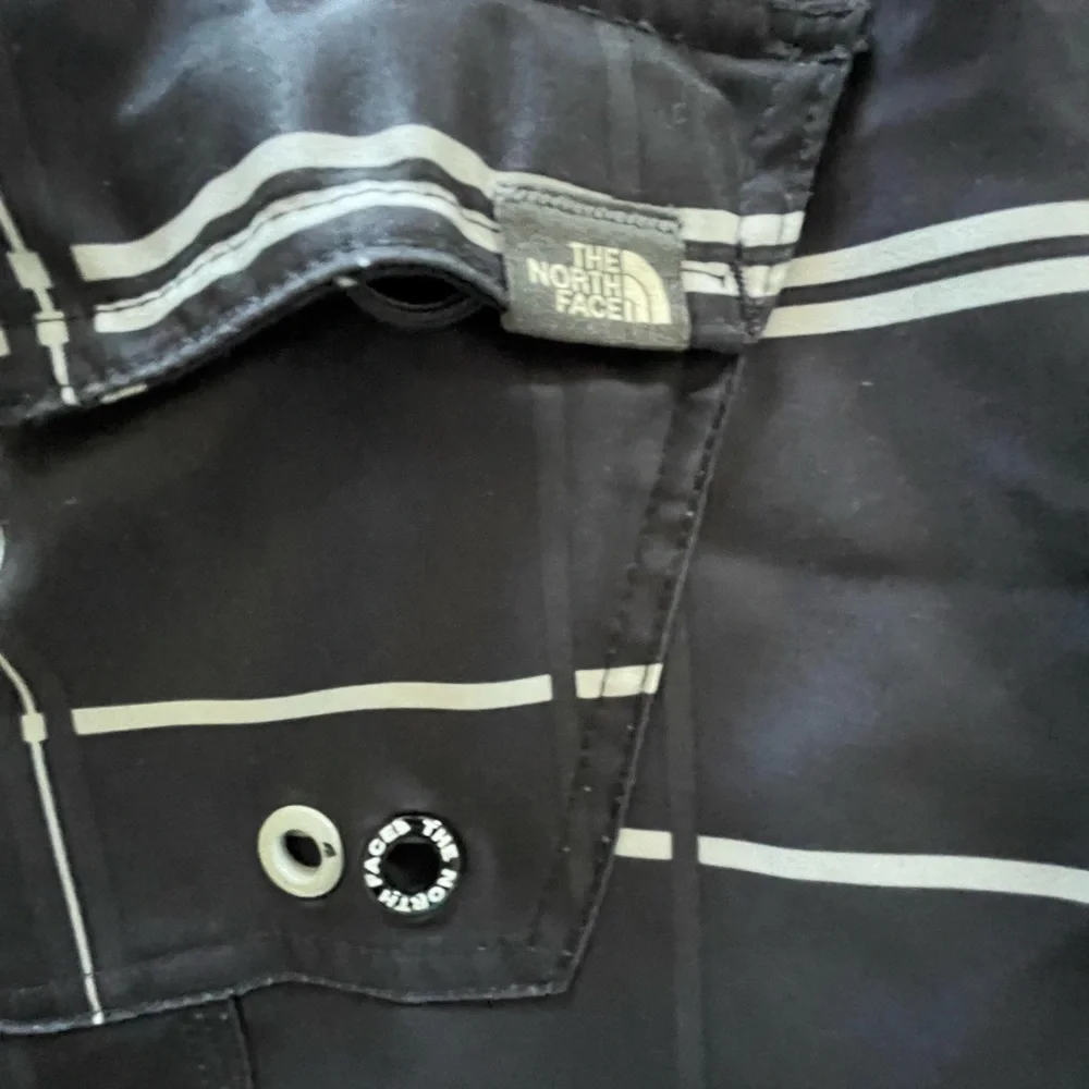The North Face Mens Swim Trunks‎ Black White Plaid Drawstring Size 38